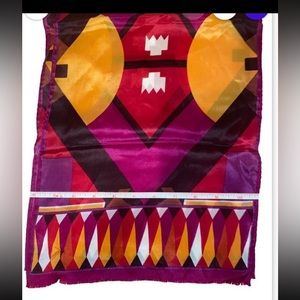 Vintage Colorful Oscar De La Renta Scarf